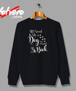 Book Reading Dog Lovers Urban Sweatshirt