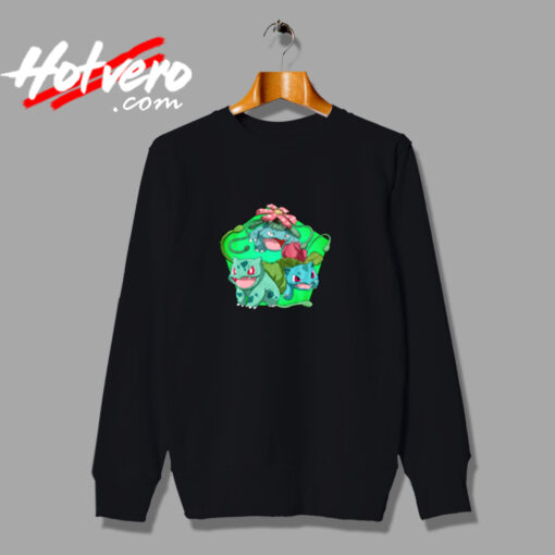 Bulbasaur Pokemon Evolution Chart Custom Urban Sweatshirt