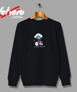 Cartoon Vintage Lazy Smurf Urban Sweatshirt