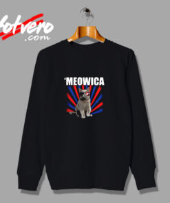 Cat 4th Of July Meowica Urban Sweatshirt