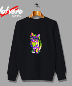 Cat Wearing Carnival Mask Mardi Gras Urban Sweatshirt