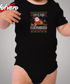 Cats For Everybody Christmas Cozy Baby Onesies