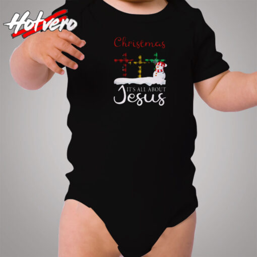 Christmas Its All About Jesus Cozy Baby Onesies