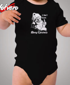 Christmas Santa Claus Quote I Don't Exist Cozy Baby Onesies