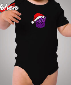 Christmas Santa Transformers Decepticon Cozy Baby Onesies