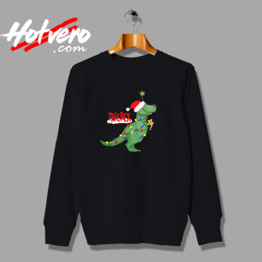 Christmas Tree T Rex Funny Parody Urban Sweatshirt