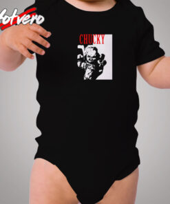 Chucky Doll Horror Movie Scary Cozy Baby Onesies