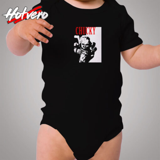 Chucky Doll Horror Movie Scary Cozy Baby Onesies