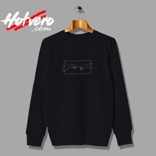 Creation Hands Line Art Urban Sweatshirt