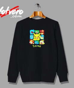 Cute Cartoon Pokemon Characters Urban Sweatshirt