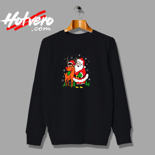 Cute Santa Christmas Vintage Urban Sweatshirt