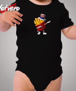 Dabbing Fries Usa Finger Chips Cozy Baby Onesies