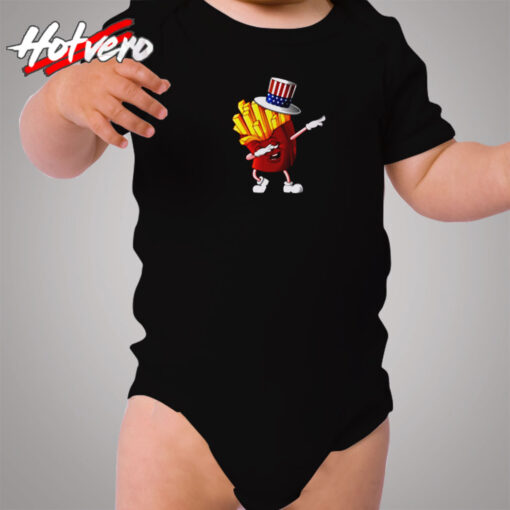 Dabbing Fries Usa Finger Chips Cozy Baby Onesies