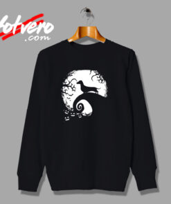 Dachshund And Moon Halloween Urban Sweatshirt