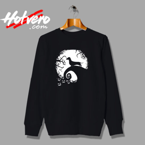 Dachshund And Moon Halloween Urban Sweatshirt