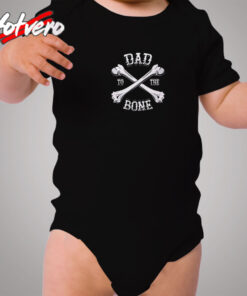 Dad To The Bone Funny Cozy Baby Onesies