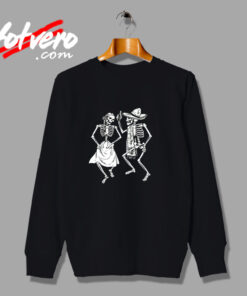 Dancing Skeletons Sugar Skull Day Of The Dead Dia De Los Muertos Mexican Heritage Halloween Gothic Urban Sweatshirt