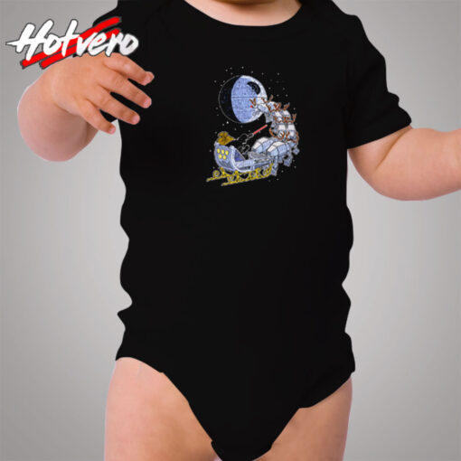 Darth Vader Christmas Sleigh Star Wars Cozy Baby Onesies