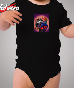 Dc Comics Harley Quinn The Joker Valentines Cozy Baby Onesies