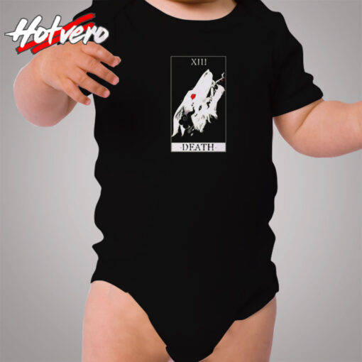 Death Tarot Card Cozy Baby Onesies