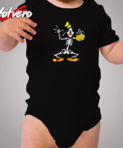 Disney Goofy Skeleton Halloween Cozy Baby Onesies