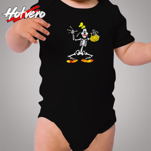 Disney Goofy Skeleton Halloween Cozy Baby Onesies