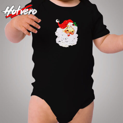 Distressed Vintage Santa Claus Cozy Baby Onesies