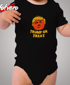 Donald Trump Or Treat Halloween Cozy Baby Onesies