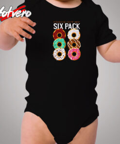 Donut Six Pack Cozy Baby Onesies