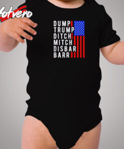 Dump Trump Ditch Mitch Disbar Barr Cozy Baby Onesies