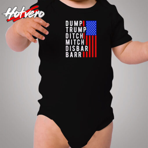 Dump Trump Ditch Mitch Disbar Barr Cozy Baby Onesies