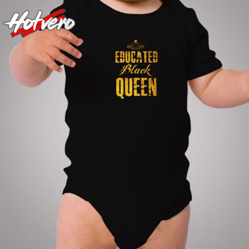 Educated Black Queen Cozy Baby Onesies