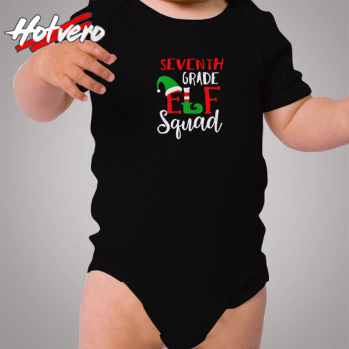 Elf Squad Seventh Grade Christmas Cozy Baby Onesies