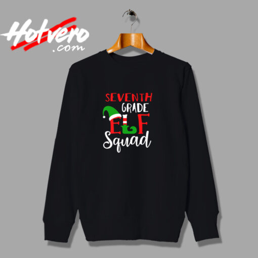 Elf Squad Seventh Grade Christmas Urban Sweatshirt