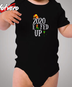 Elfed Up Merry Christmas Elf Pun Parody Cozy Baby Onesies