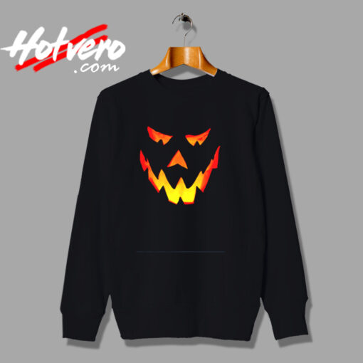 Evil Pumpkin Monster Face Halloween Urban Sweatshirt