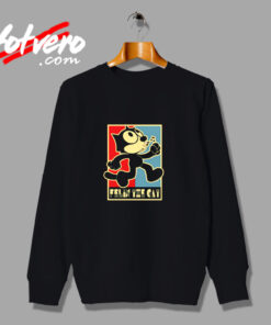 Felix The Cat Poster Funny Cartoon Urban Sweatshirt