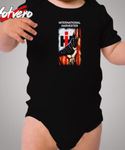 Flag American International Harvester Cozy Baby Onesies