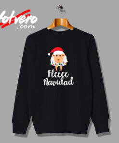 Fleece Navidad Sheep Face Santa Urban Sweatshirt