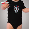 Flower Hearts Sugar Skull Cozy Baby Onesies