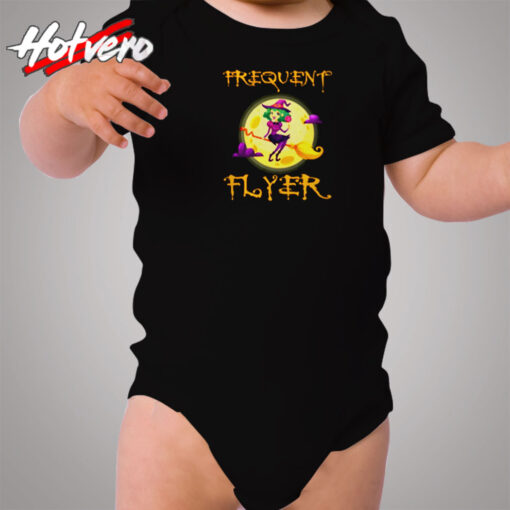 Frequent Flyer Witch Cozy Baby Onesies