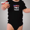 Fuck Yeah American Flag Cozy Baby Onesies