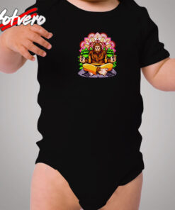 Funny Bigfoot Sasquatch Yoga Cozy Baby Onesies