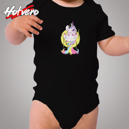 Funny Cute Pooping Rainbow Unicorn Cozy Baby Onesies