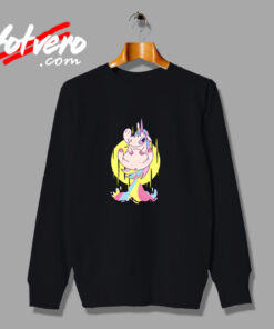 Funny Cute Pooping Rainbow Unicorn Urban Sweatshirt