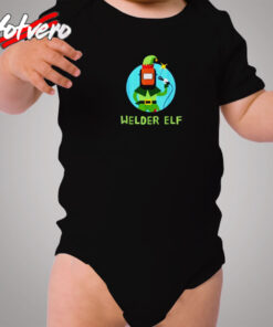 Funny Elf Christmas Welding Quote Cozy Baby Onesies