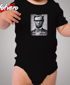 Funny Hipster Abraham Lincoln Cozy Baby Onesies