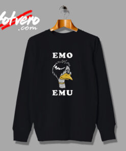 Funny Metal Goth Emu Bird Urban Sweatshirt