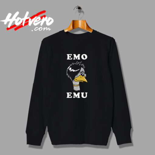 Funny Metal Goth Emu Bird Urban Sweatshirt