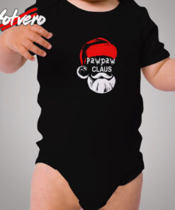 Funny Pawpaw Claus Christmas Grandpa Cozy Baby Onesies